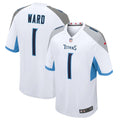 Tennessee Titans Cameron Ward White 2025 NFL Draft First Round Pick Game Jersey