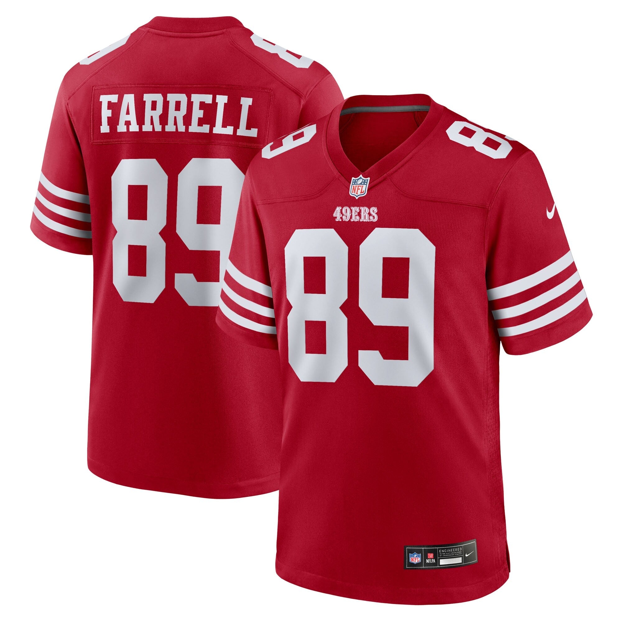 San Francisco 49ers Luke Farrell Scarlet Team Game Jersey