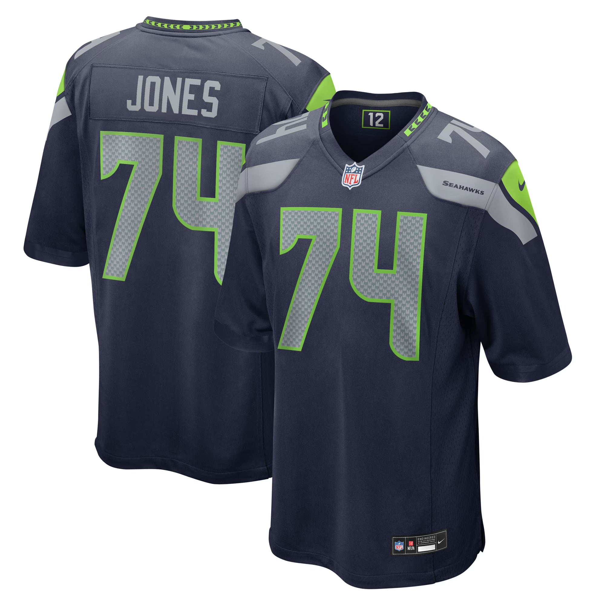 Seattle Seahawks Josh Jones College Navy Team Game Jersey