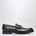 Prada Brushed Leather Moccasins In Black Men