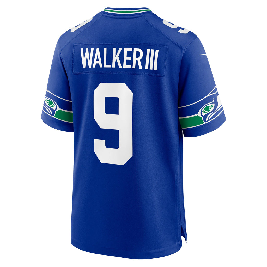 Seattle Seahawks Kenneth Walker III Royal Alternate 50th Season Game Jersey