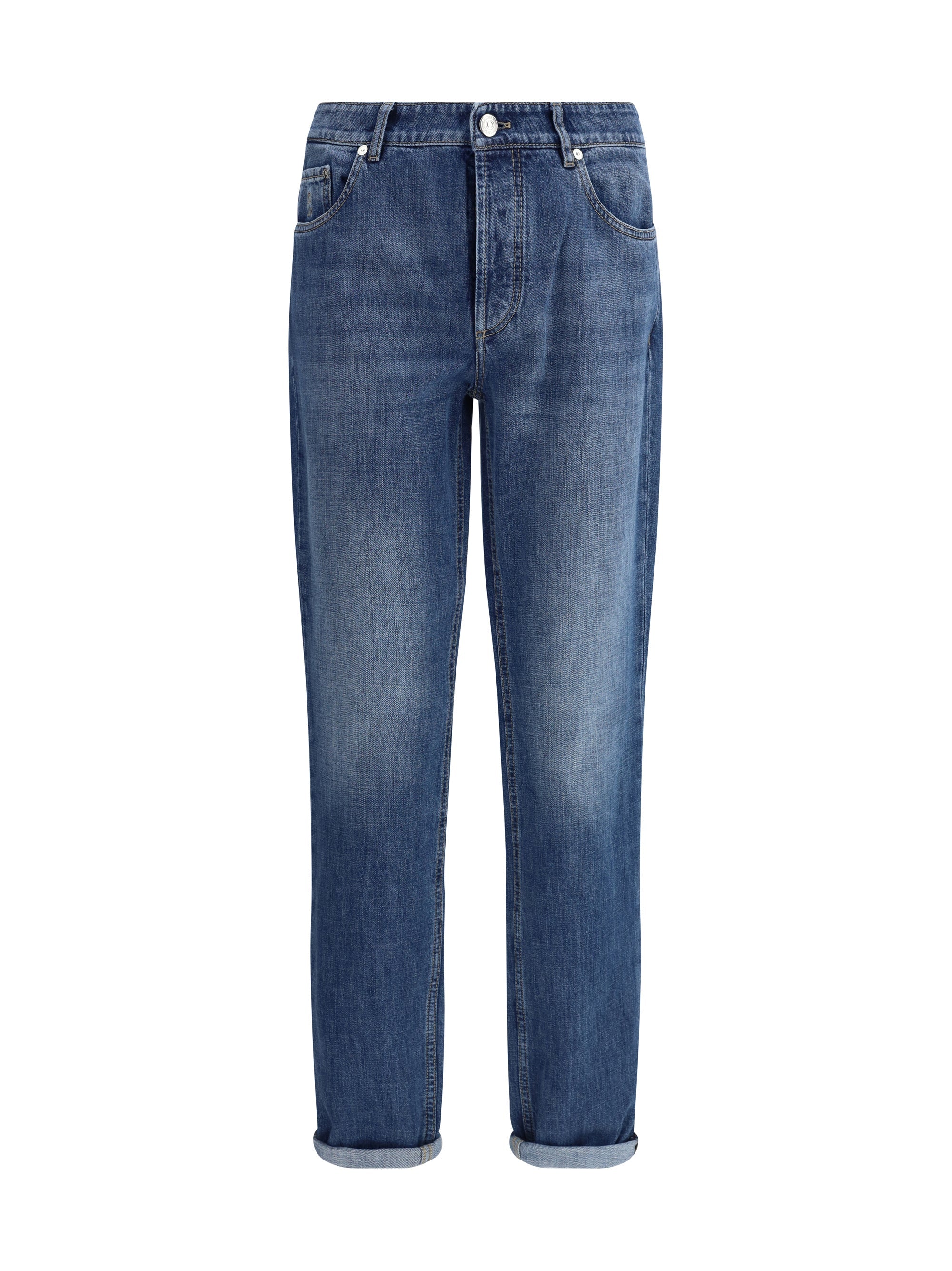 Brunello Cucinelli Men Cuffed Jeans