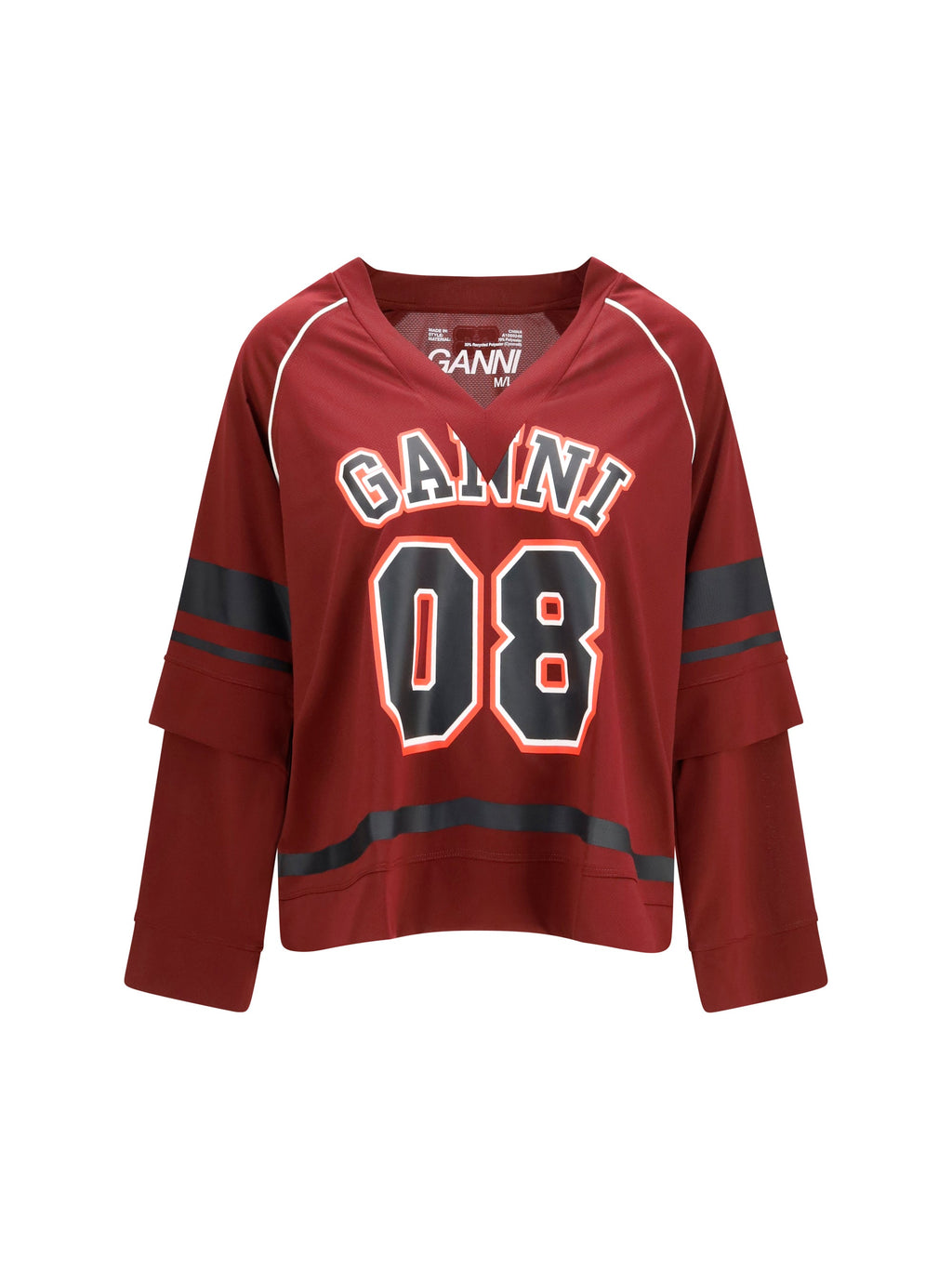 Ganni Women Cocora Double-Layer Long-Sleeve T-Shirt