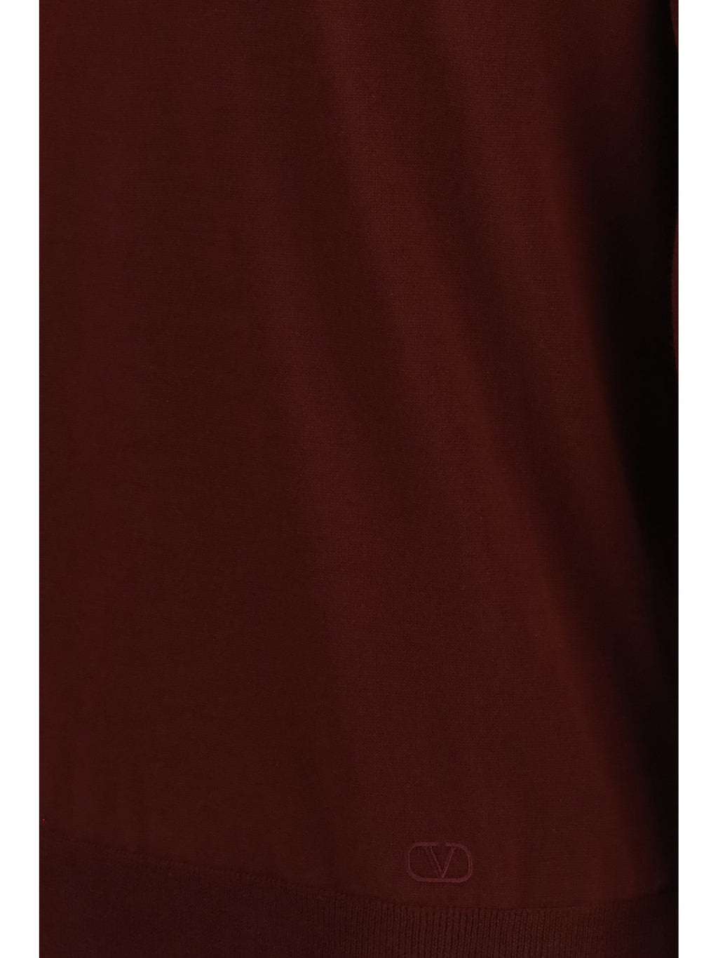 Valentino Men Long-Sleeve Wool Polo With Vlogo