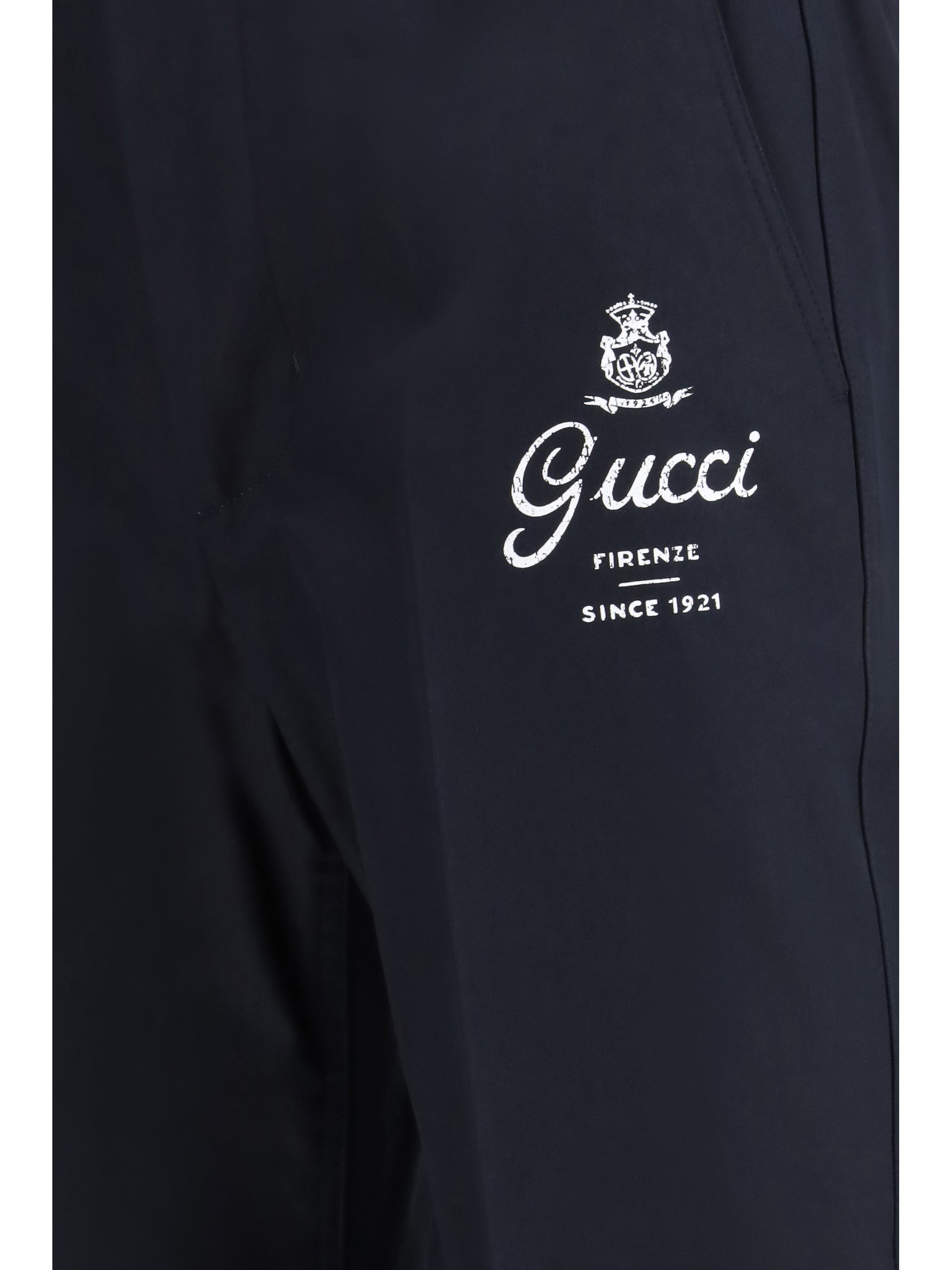 Gucci Men Compact Cotton Twill Pants