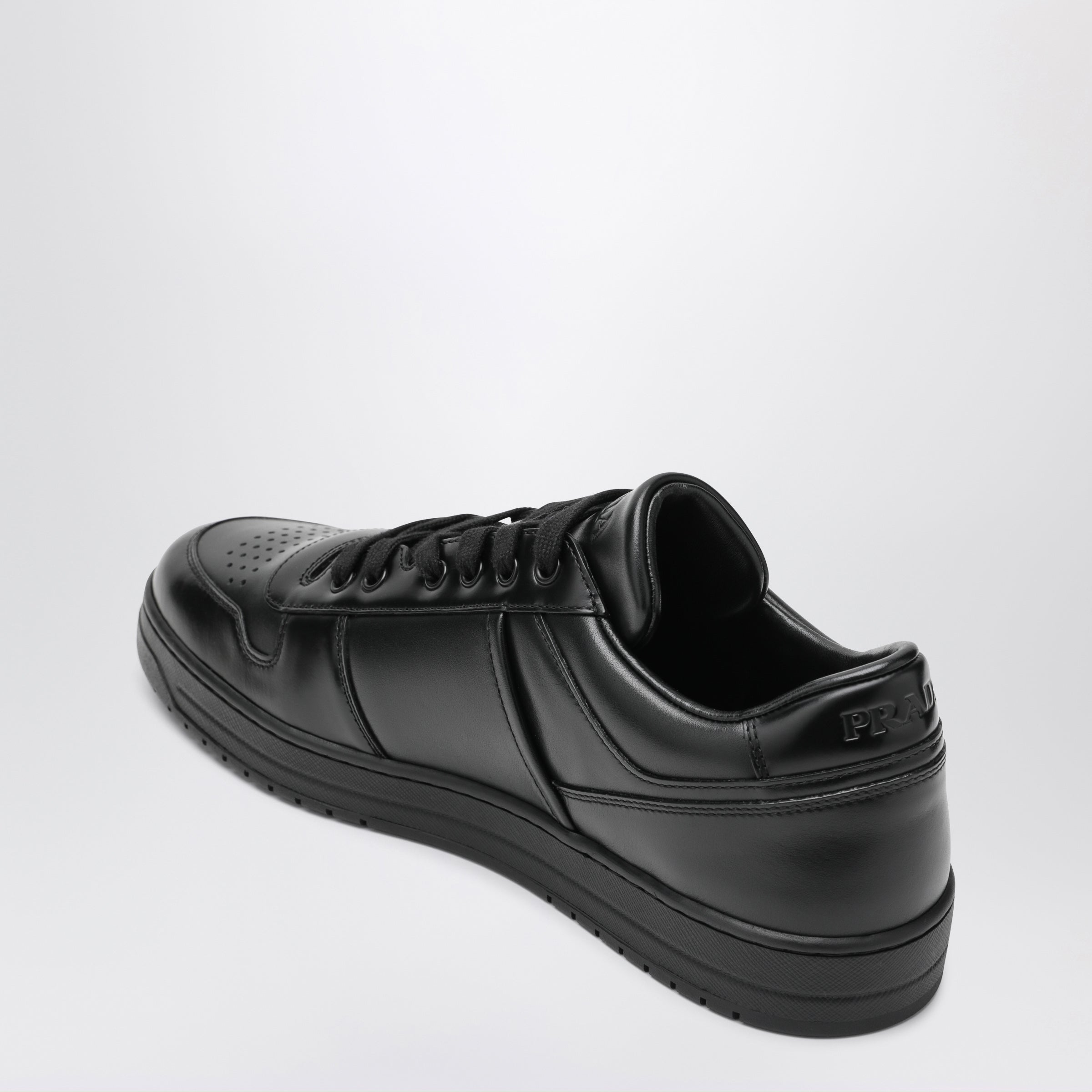 Prada Black Downtown Leather Sneakers Men