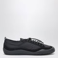 Prada Black Speedrock Sneakers In Re-Nylon And Suede Men