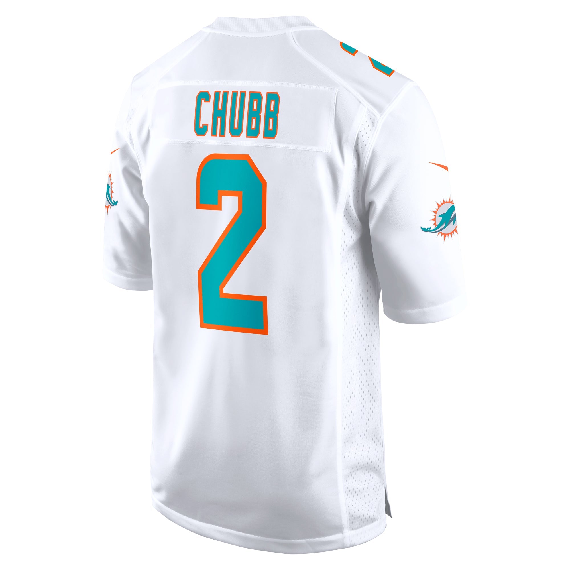 Miami Dolphins Bradley Chubb White Game Player Jersey