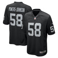 Las Vegas Raiders Jackson Powers-Johnson Black Team Game Jersey