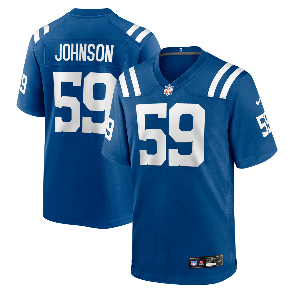 Indianapolis Colts Buddy Johnson Royal Team Game Jersey