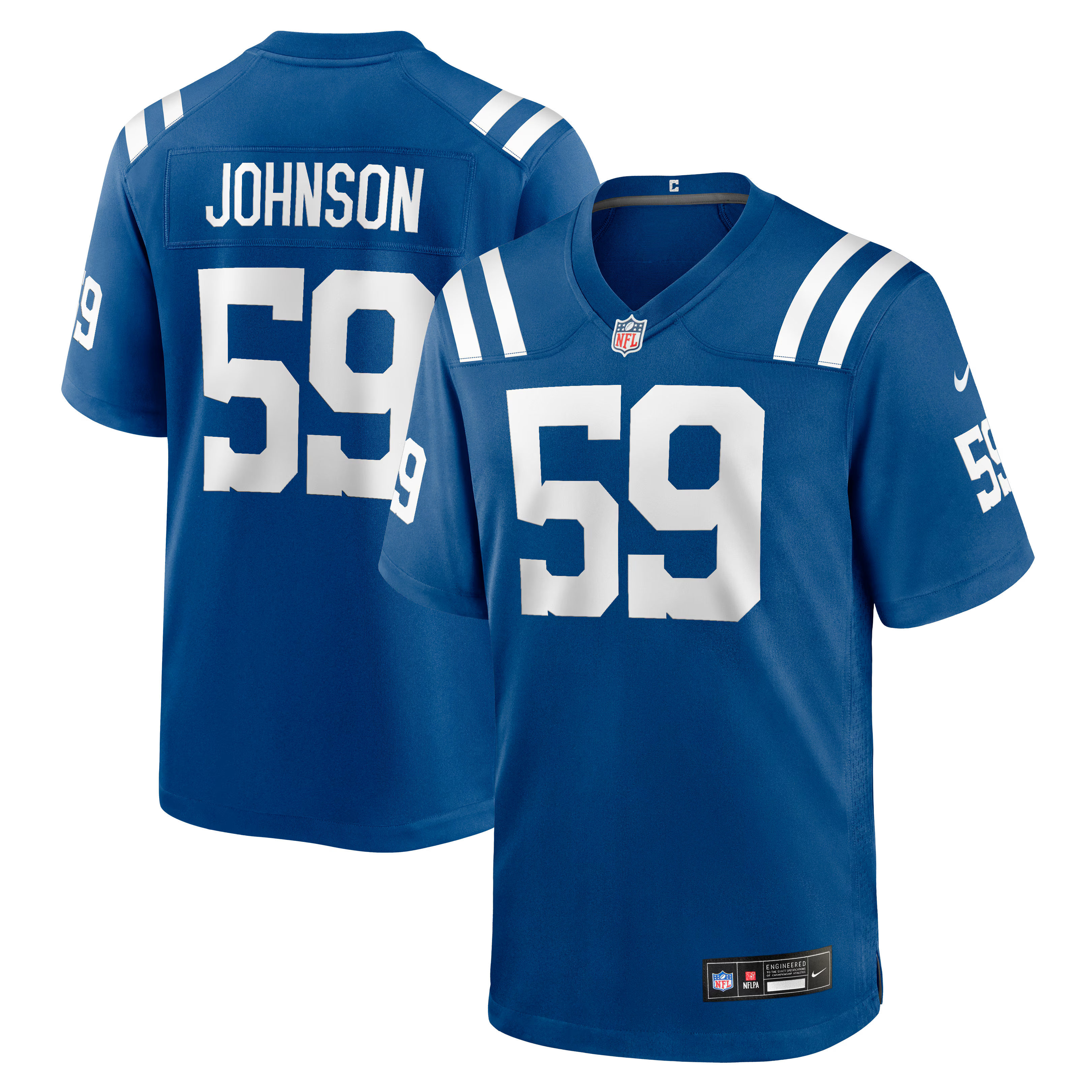 Indianapolis Colts Buddy Johnson Royal Team Game Jersey