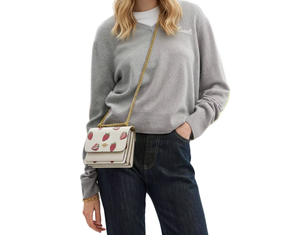 NWT Coach Mini Klare Crossbody Bag With Strawberry Print