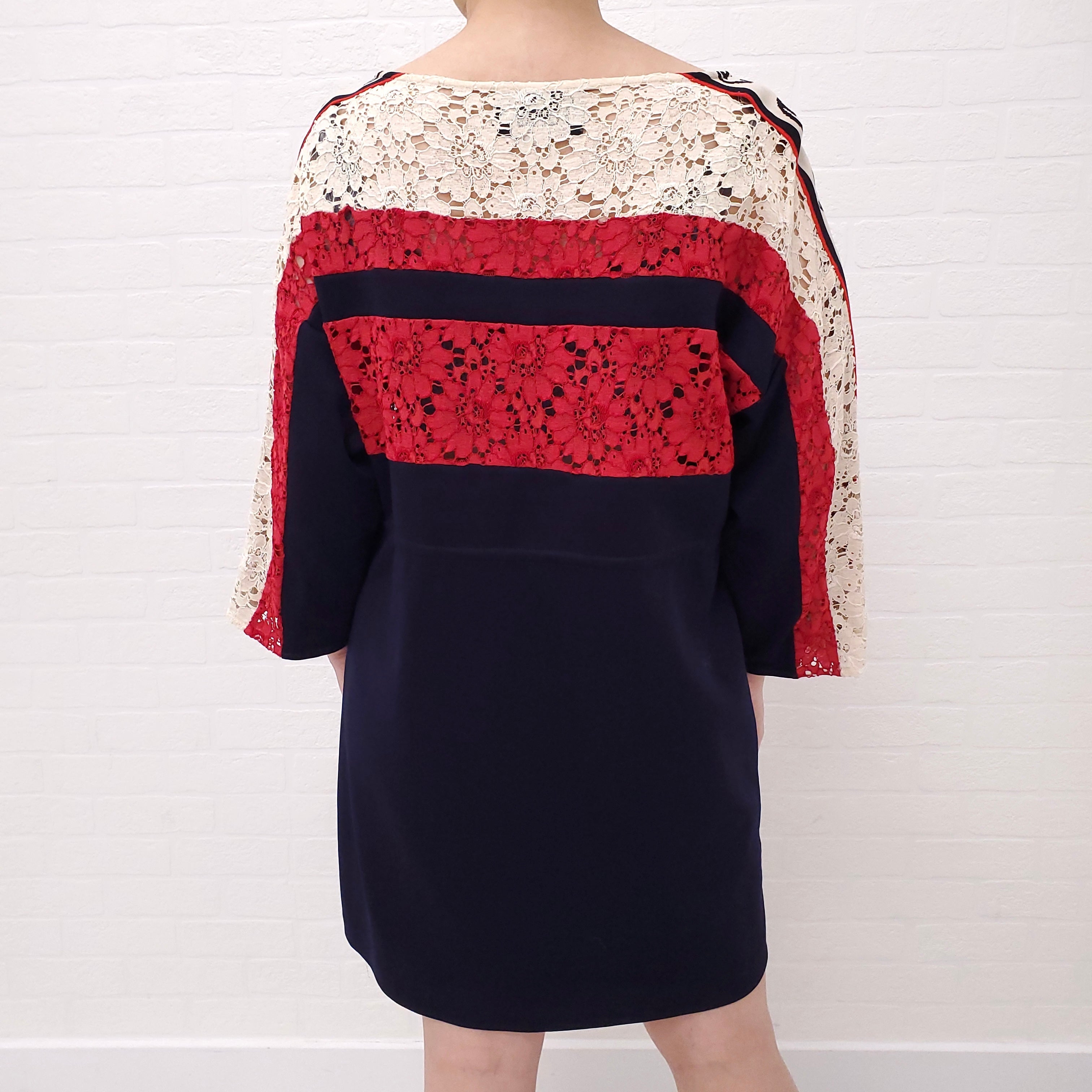 GUCCI LACE LOGO DRESS - SIZE S