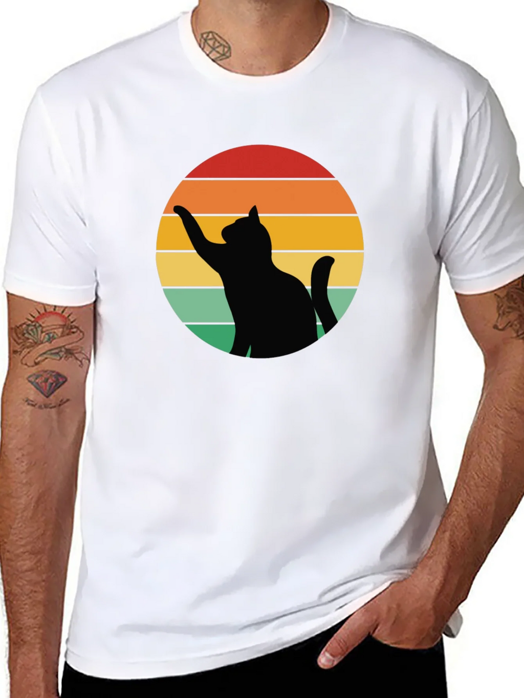 Retro Cat Silhouette Tee