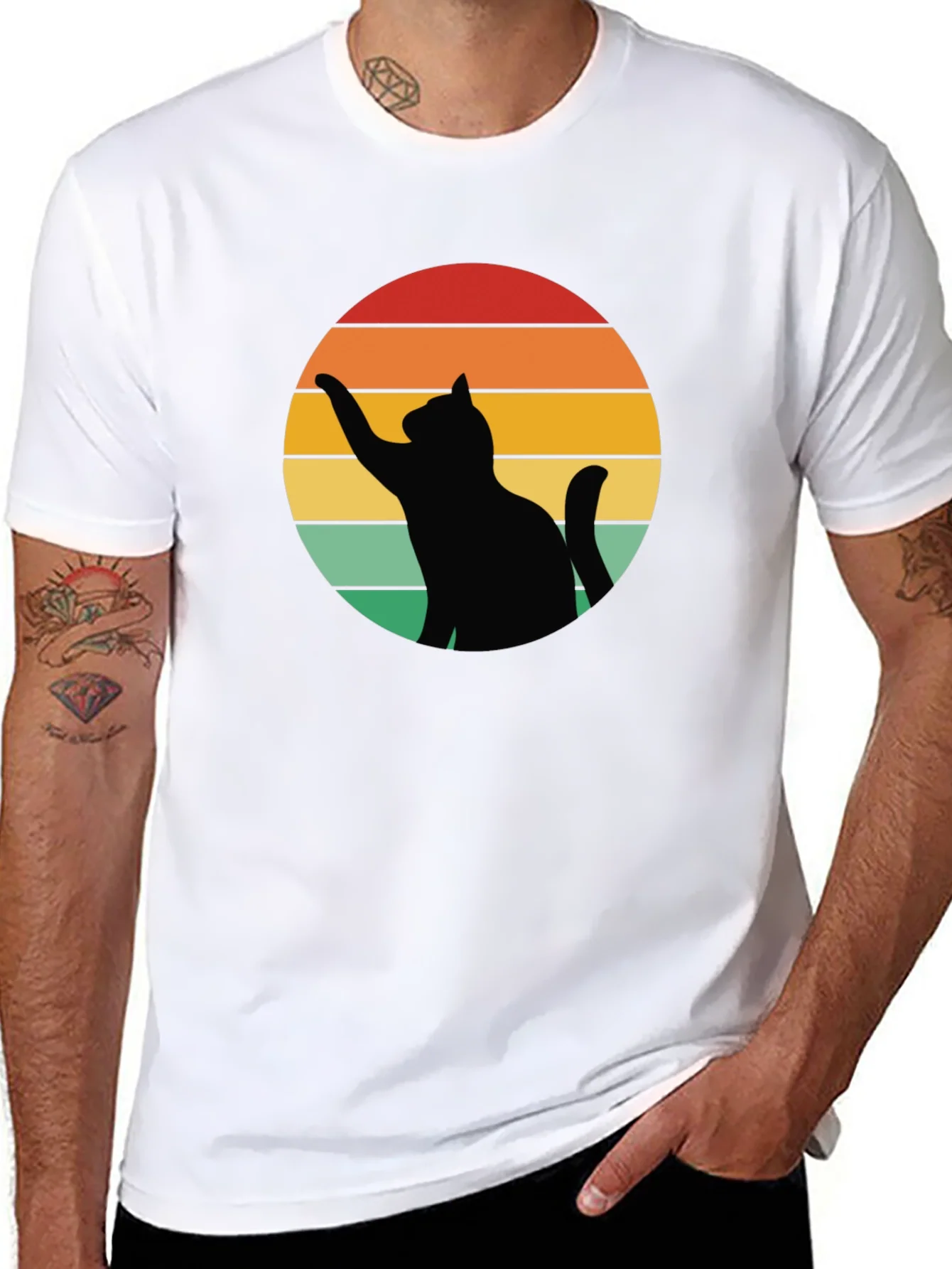 Retro Cat Silhouette Tee