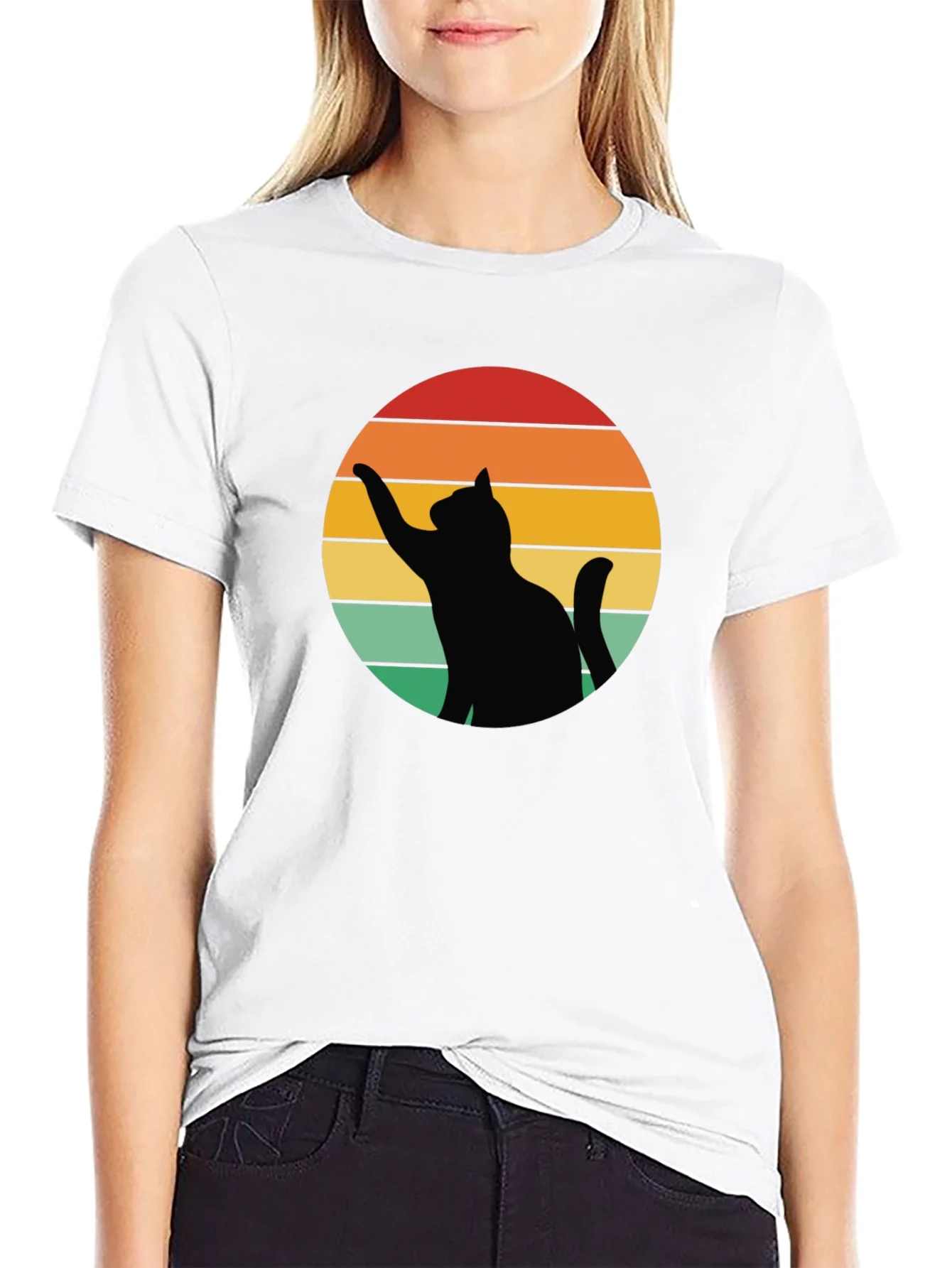 Retro Cat Silhouette Tee