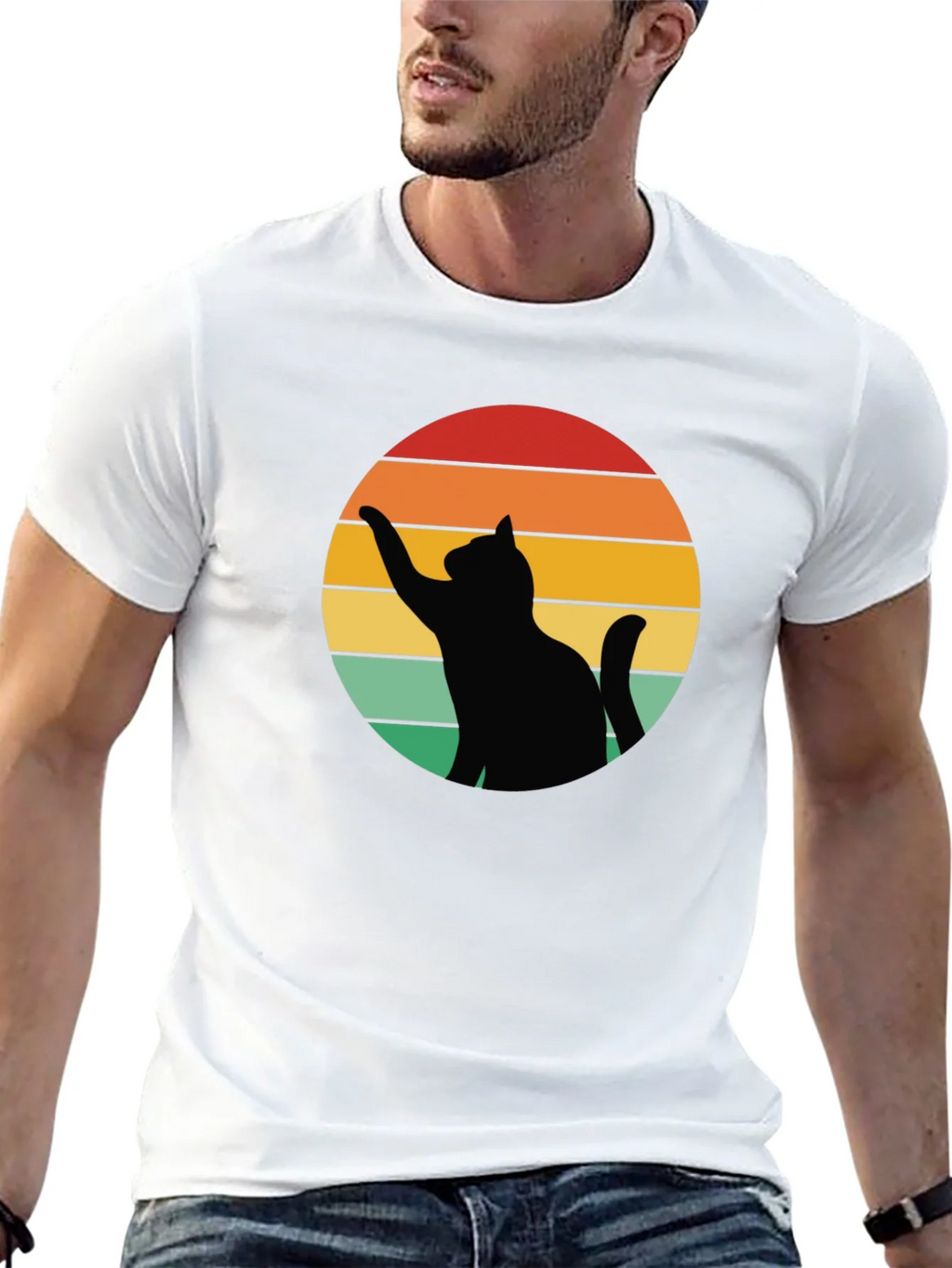 Retro Cat Silhouette Tee