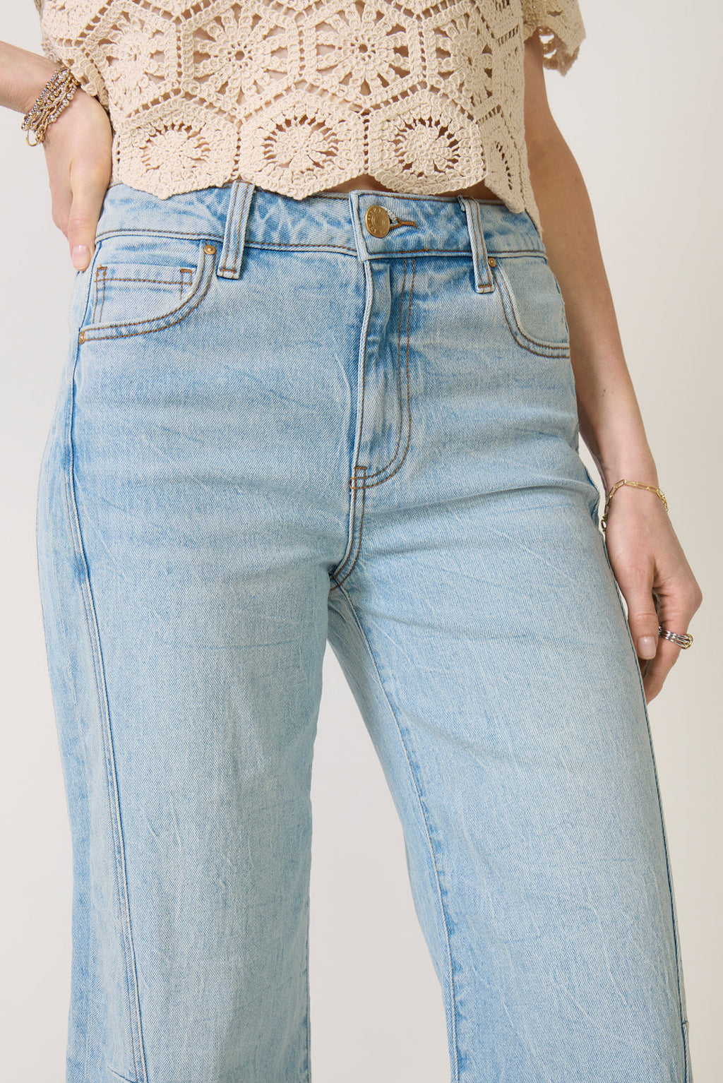 Women's Meg Wide Leg w Side Panel Jeans
