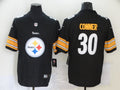Men's Pittsburgh Steelers #30 James Conner Black Game Player Jersey1