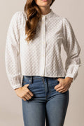 Daisychain Long Sleeve Blouse In Pristine