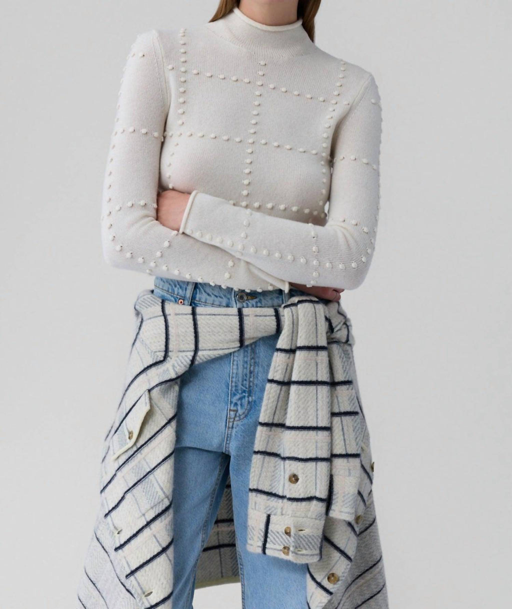 Popcorn Sweater In Cream