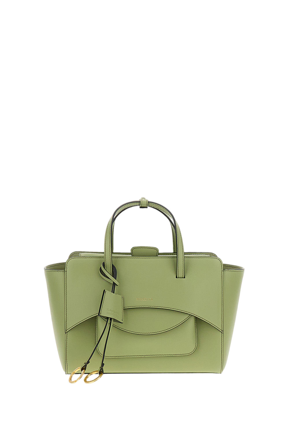 Green Flap M Leather Crossbody Bag