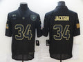 Men's Las Vegas Raiders #34 Bo Jackson Black Game Player Jersey1