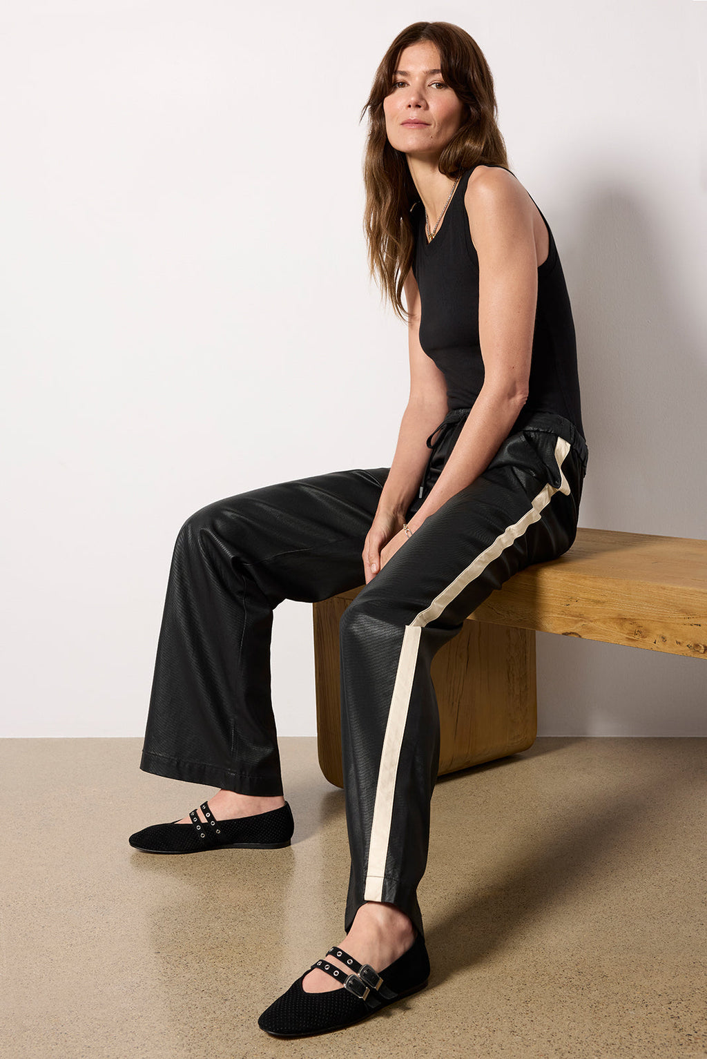 Women's Coated Twill Track Pants