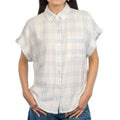 Leetonia Dolman Woven Shirt In Blue/white
