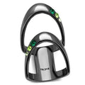 IP Light Black Stainless Steel Ring with Top Grade Crystal in Multi Color