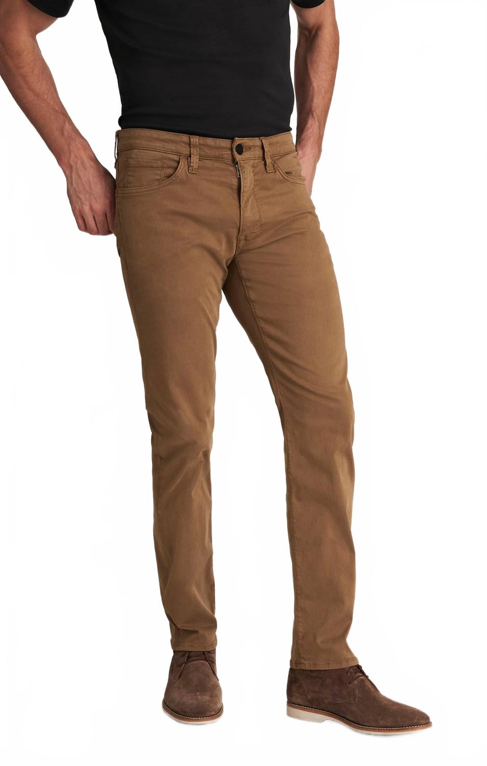 Courage Straight Leg Pants In Brown Twill