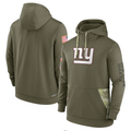 Men's New York Giants Olive 2022 Salute to Service Therma Performance Pullover Hoodie1