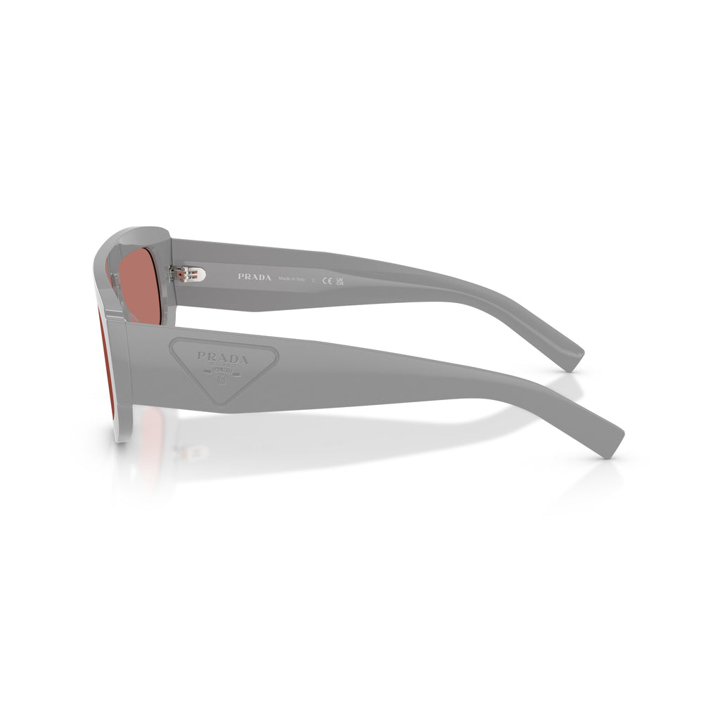 Oversized Rectangular Frame Sunglasses With Triangular Logo Detail
