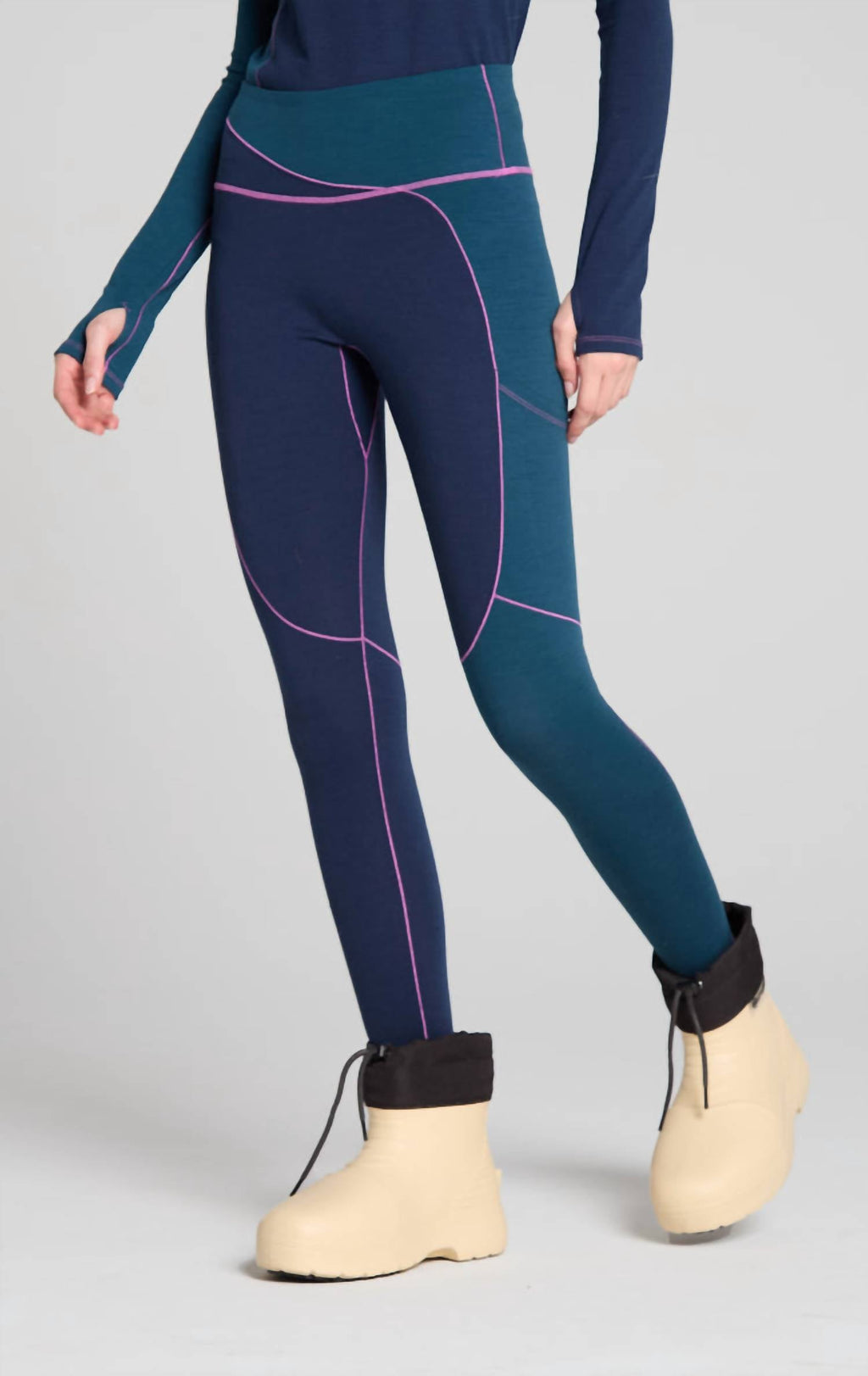Wool Sculpt Merino Baselayer Legging In Slushi Midnight