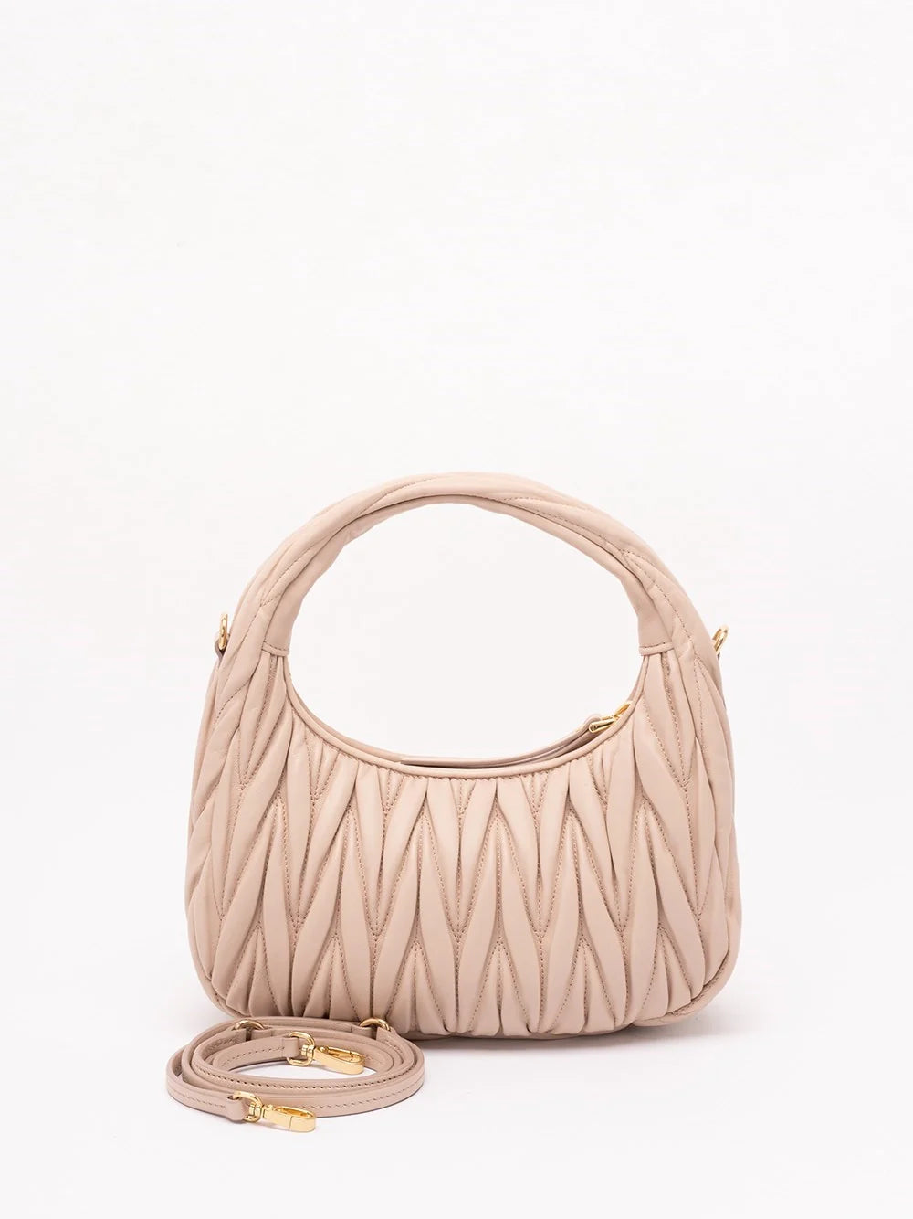 Miu Miu Women `Wander` Matelassé Leather Hobo Bag