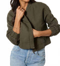 Linen Bomber Jacket - Plus In Kalamata