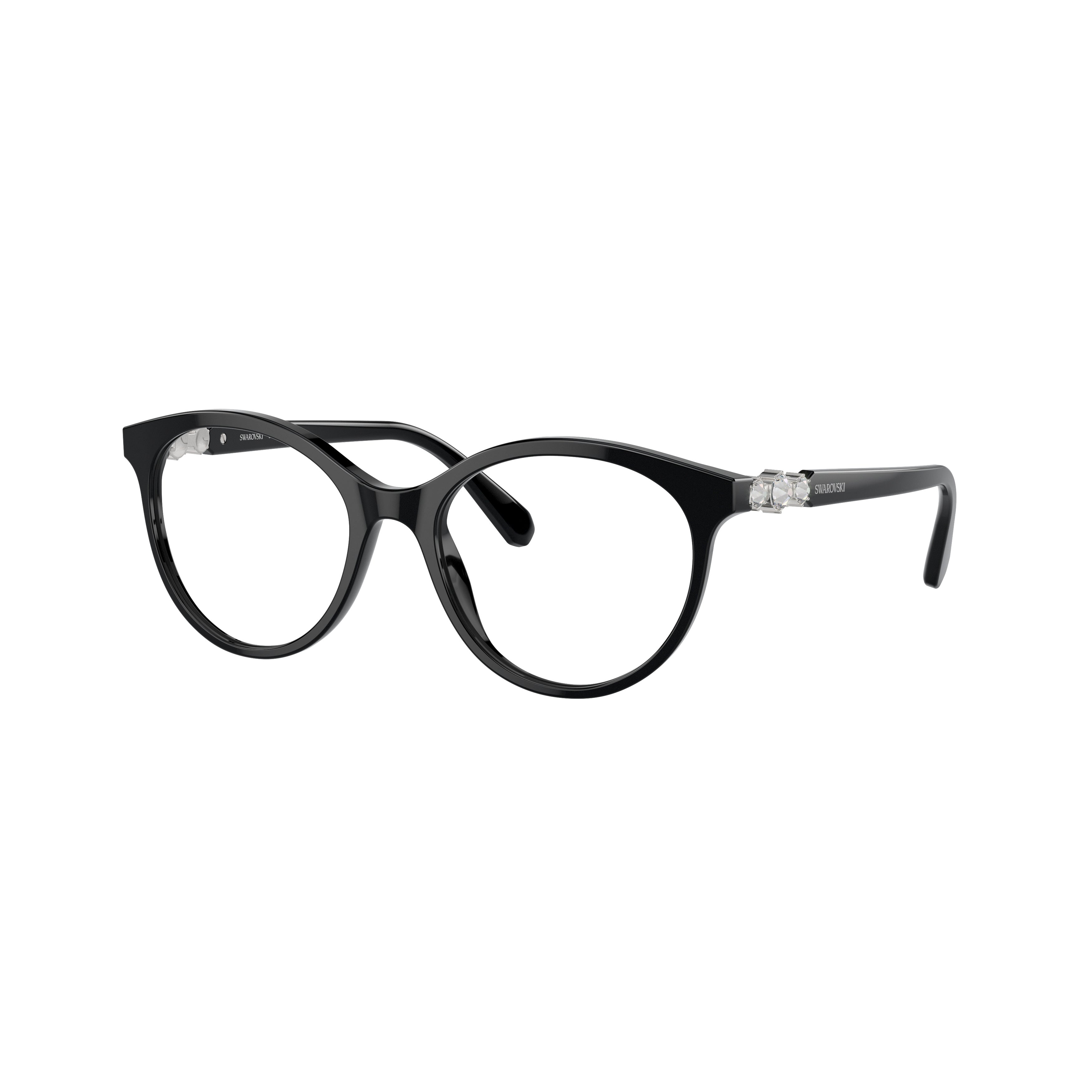 0Sk2019 Black Acetate Sunglasses with Crystal-Embellished Temples
