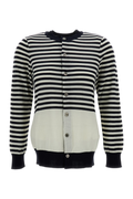 Round Neck Striped Cardigan