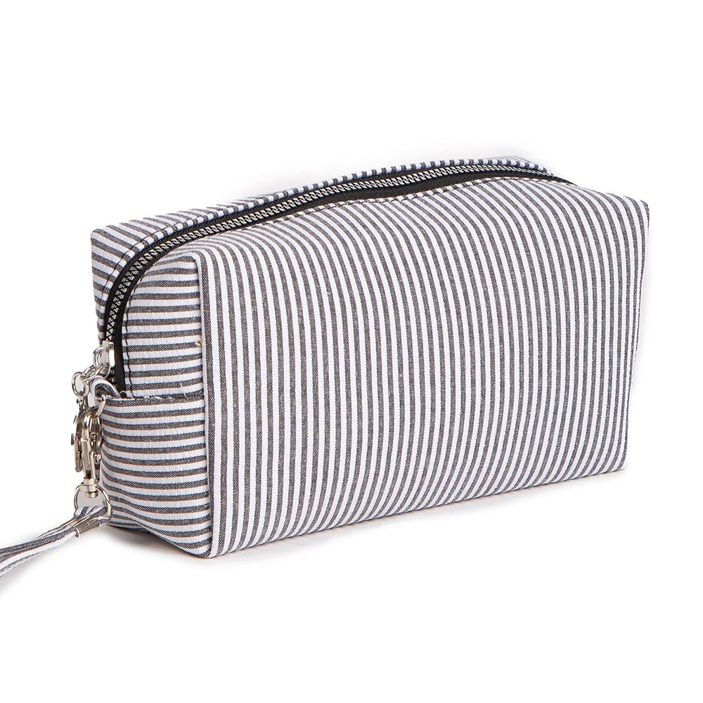 Striped Bubble Cosmetic Pouch Bag