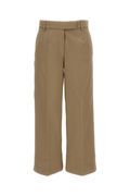 Beige Cotton Gabardine Chino Trousers