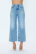 Lana Crop High Rise Ultra Wide Leg Jeans In Bistro