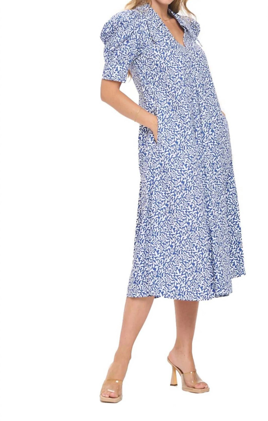 Bruan Midi Dress In Royal 1291