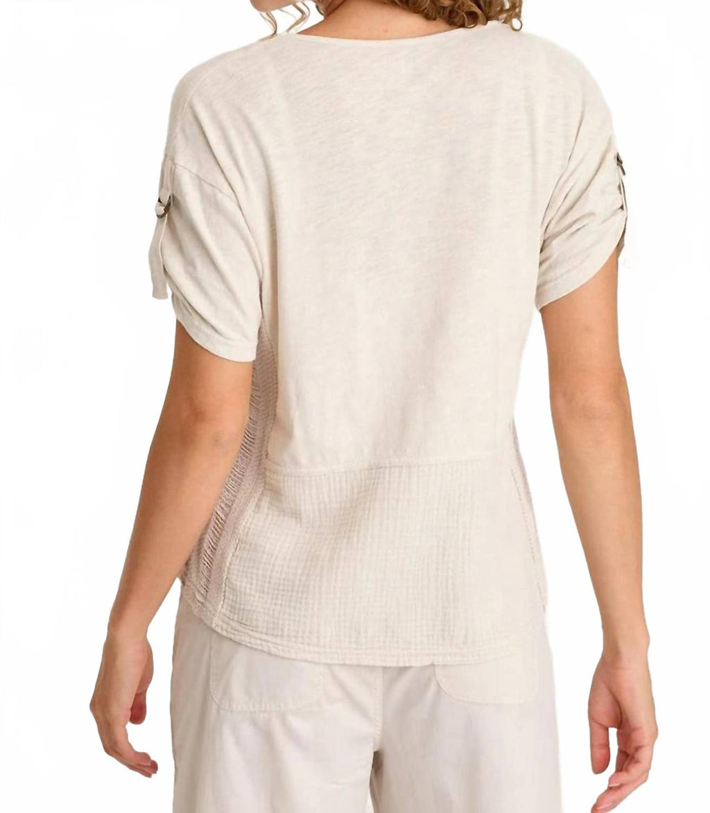 Milani Short Sleeve Top In Sonic Silver