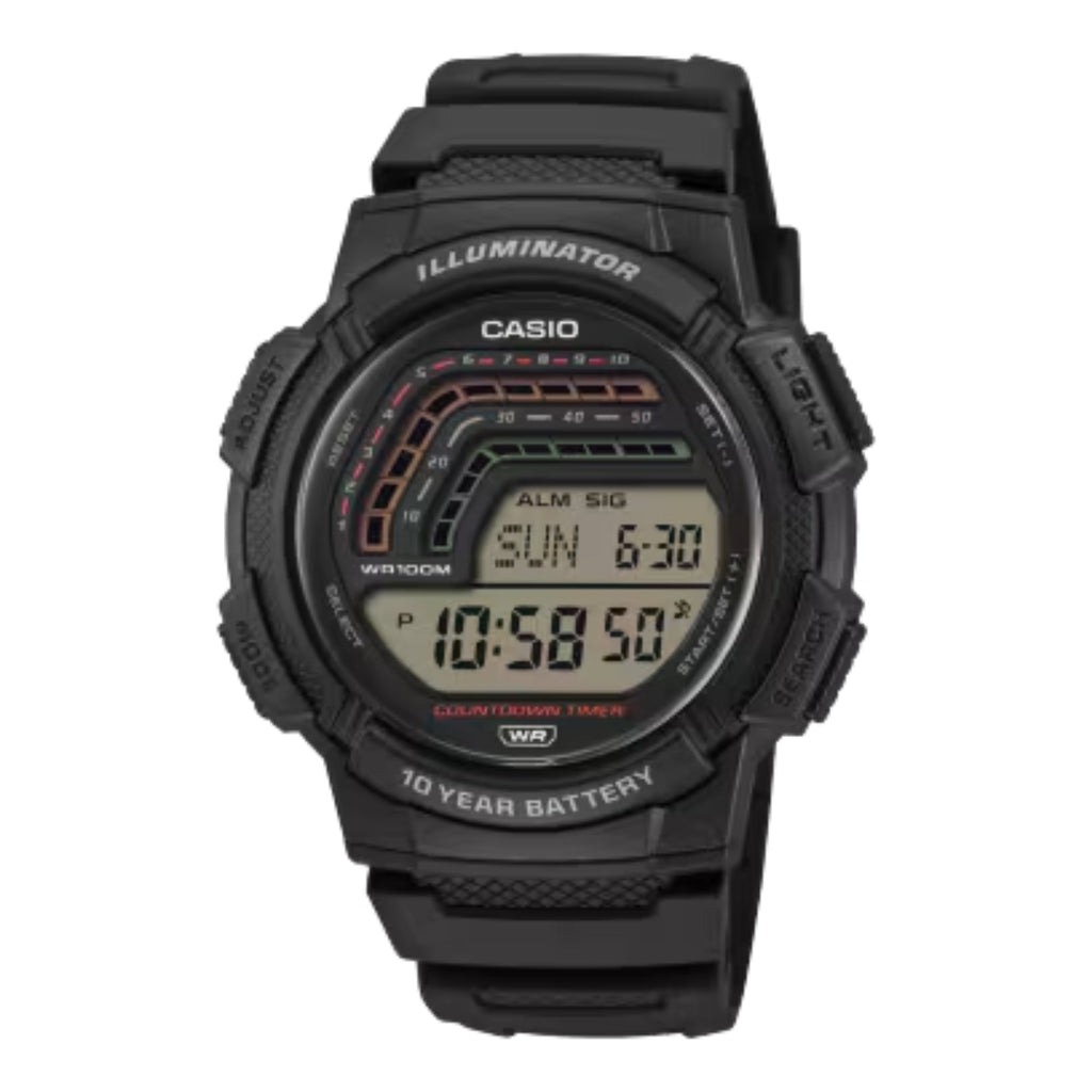 Casio Men's Digital Sport Watch Black Resin Band - WS-1800-1AVCF