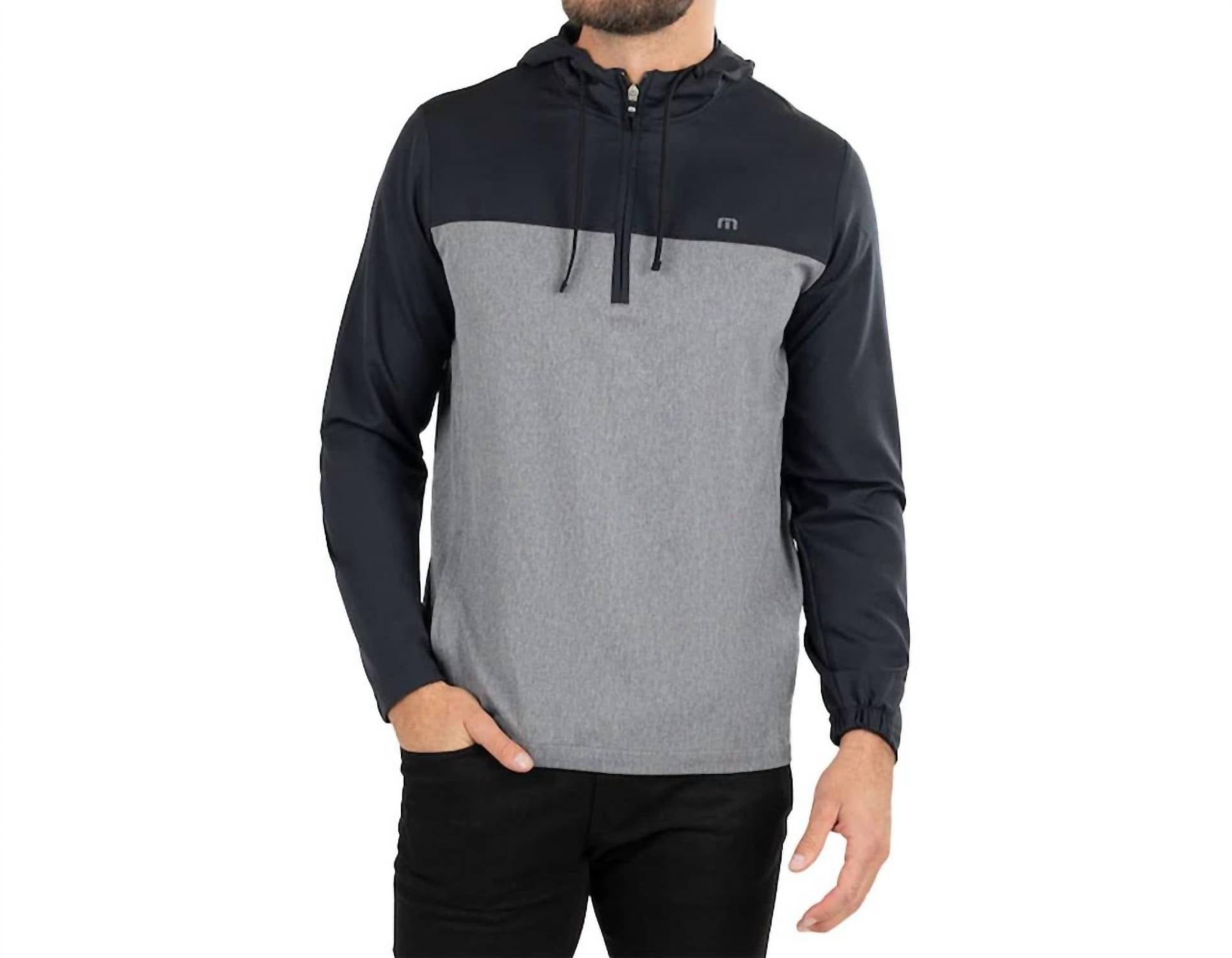 Lantern Light Quarter Zip Hoodie In Black