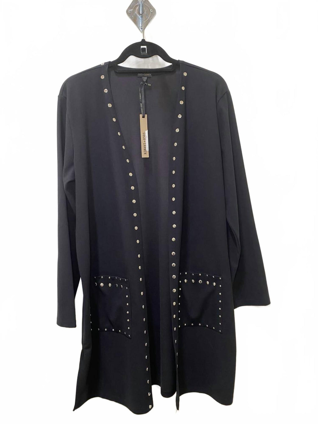 Aubree Long Cardigan In Black