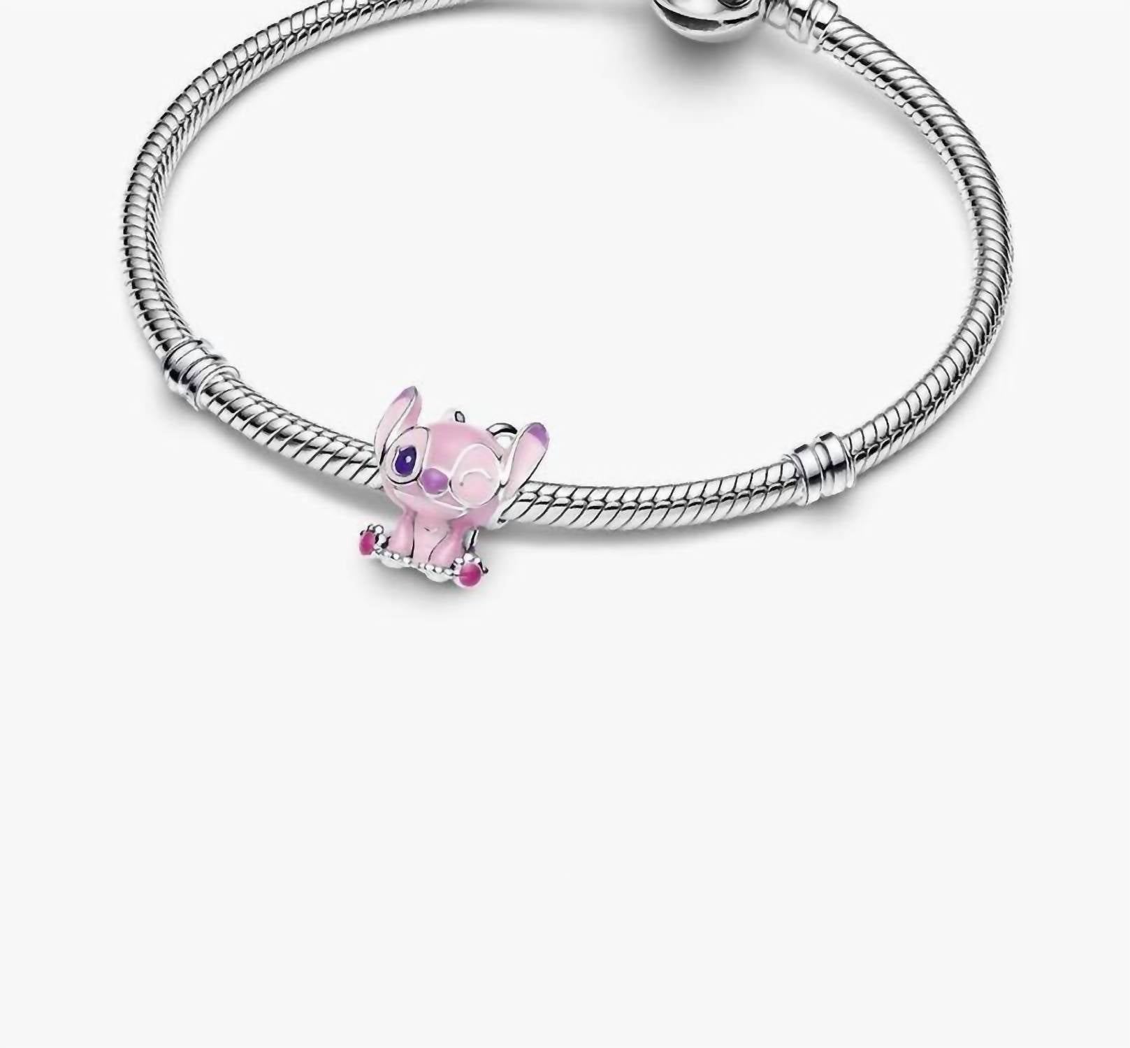 Disney Lilo & Stitch Angel Charm In Silver