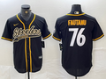 Men's Pittsburgh Steelers Troy Fautanu #76 Black Game Jersey1