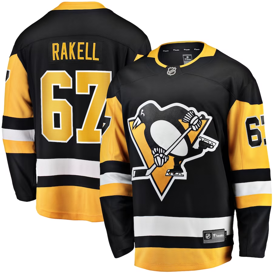Men's Pittsburgh Penguins Rickard Rakell #67 Black Player jersey
