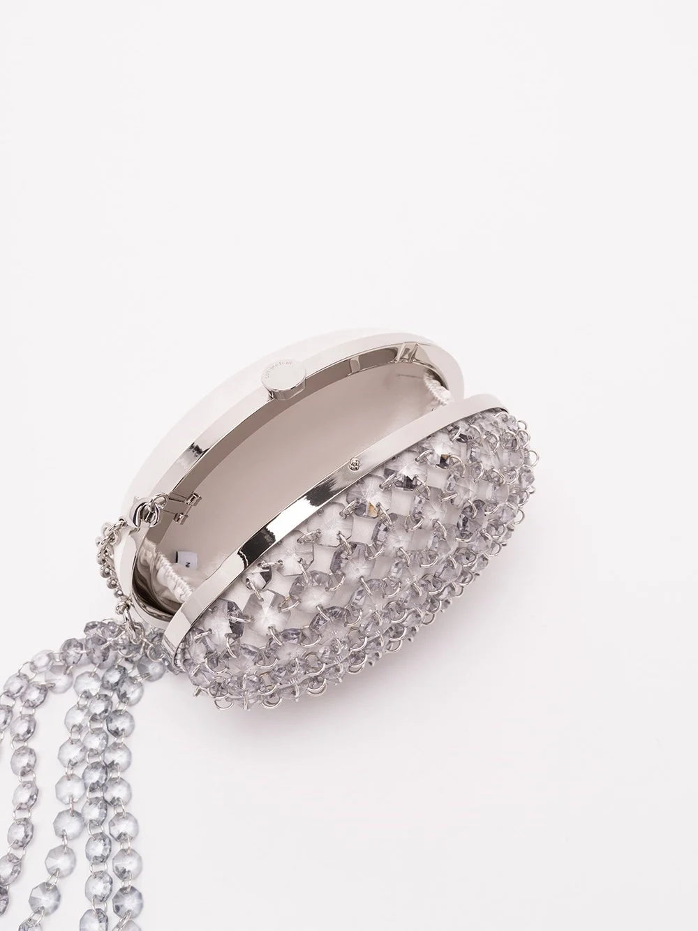Self-Portrait Women Oval Crystal Chain Clutch Bag